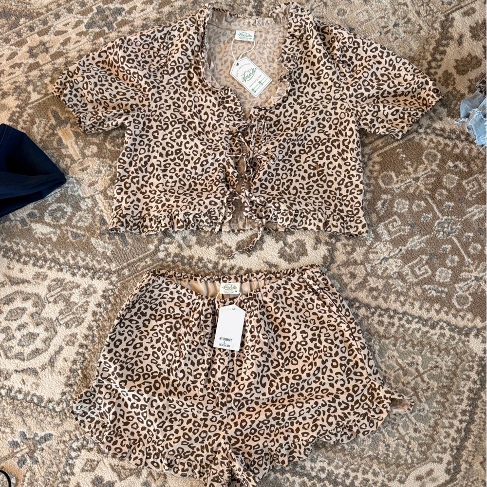 Leopard Print Matching Set NWT